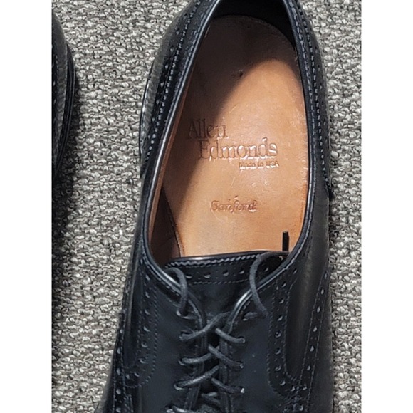 Allen Edmonds Men\'s Sanford Black Wingtip Cap Toe Derby Oxford Shoes‎ Size 8.5 D main image 7
